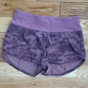 lululemon athletica Purple Mauve Camo High-Rise Athletic Shorts